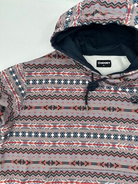 Hooey Men’s XL Western Aztec Fleece Hoodie Gray Southwest Pullover